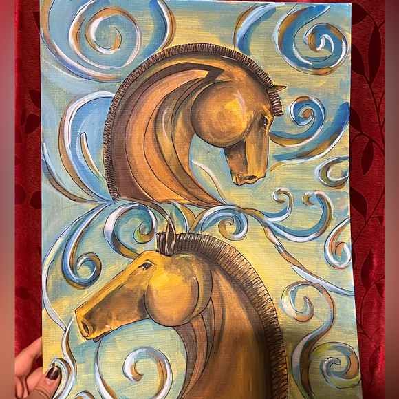 Acrylic Hand painted  on canvas sheet - Picture 3 of 3